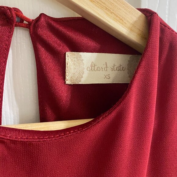 NWT Altar'd State Burgundy/Wine Mini Dress - Picture 5 of 5
